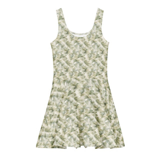 Sage Bloom Cotton skater dress 3XL