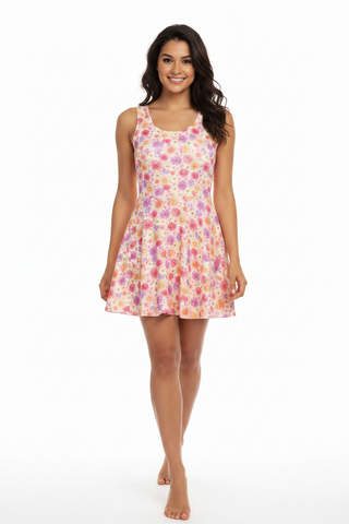 Petal Whisper Cotton skater dress