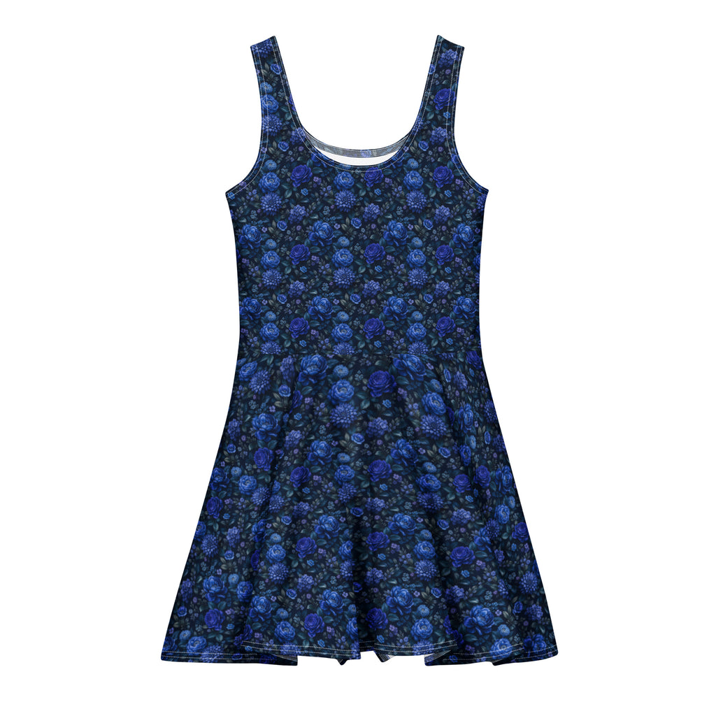 Midnight Bloom 💙Cotton skater dress 3XL