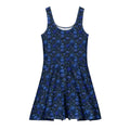 Midnight Bloom 💙Cotton skater dress 3XL