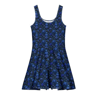 Midnight Bloom Cotton skater dress
