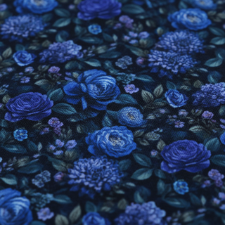 Midnight Bloom Cotton skater dress