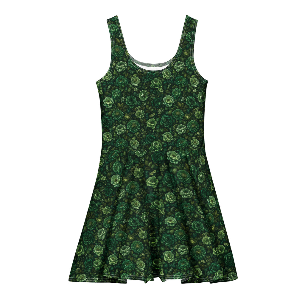 Emerald Bloom Cotton skater dress 3XL