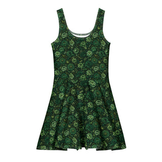 Emerald Bloom Cotton skater dress 3XL