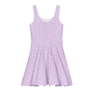 Lilac Garden Cotton skater dress