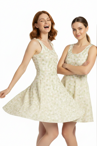 Honeycomb Cotton skater dress