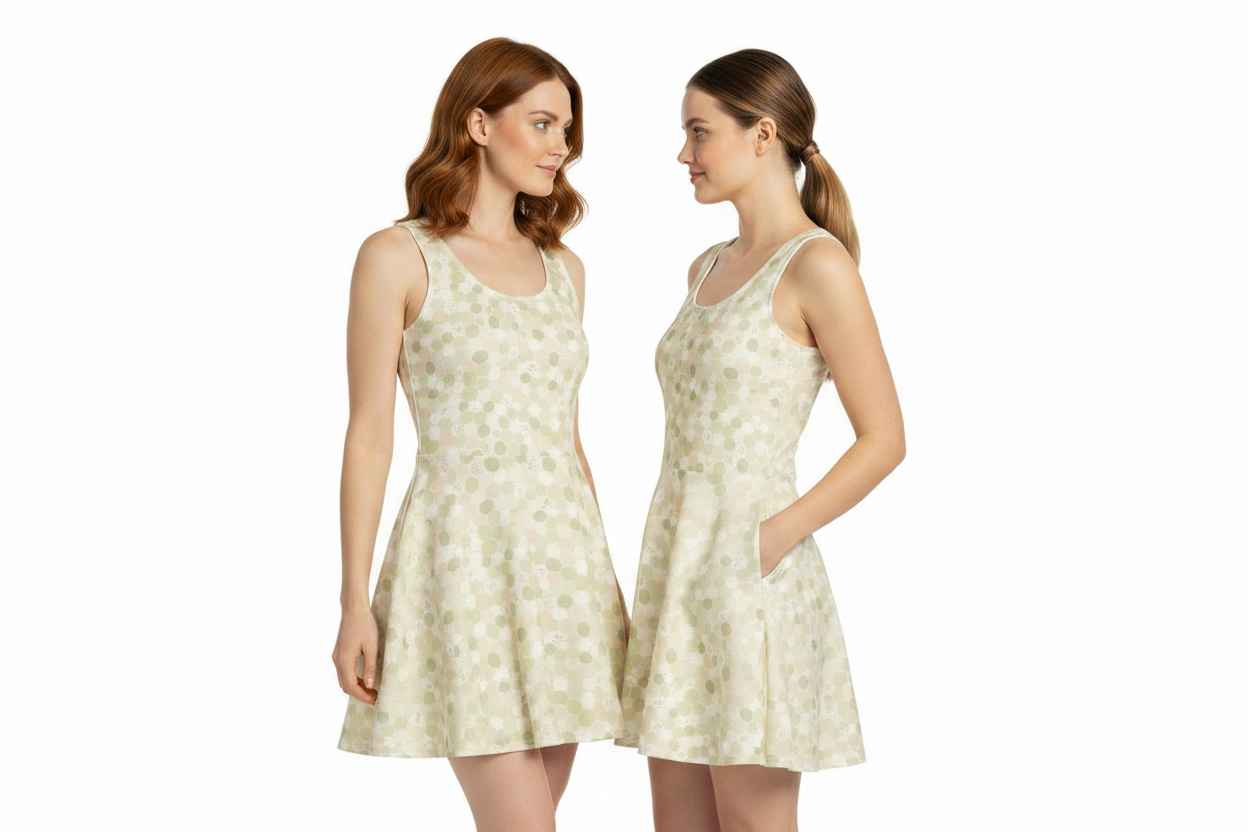 Honeycomb Cotton skater dress