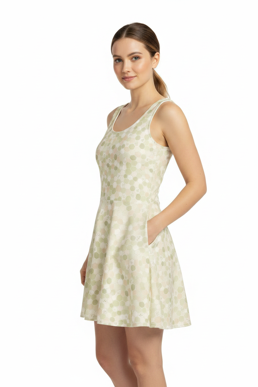 Honeycomb Cotton skater dress