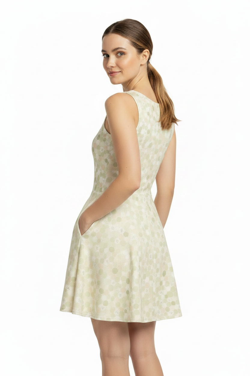 Honeycomb Cotton skater dress