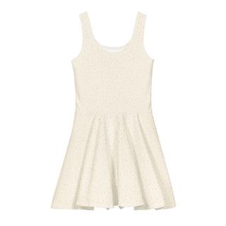 Starburst Cream Cotton skater dress