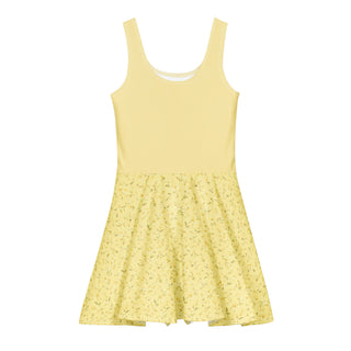 Golden Blossom Cotton skater dress