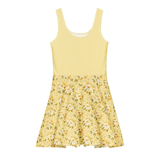 Golden Blossom Cotton skater dress