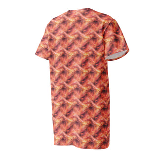 Peach Static Glow Cotton t-shirt dress