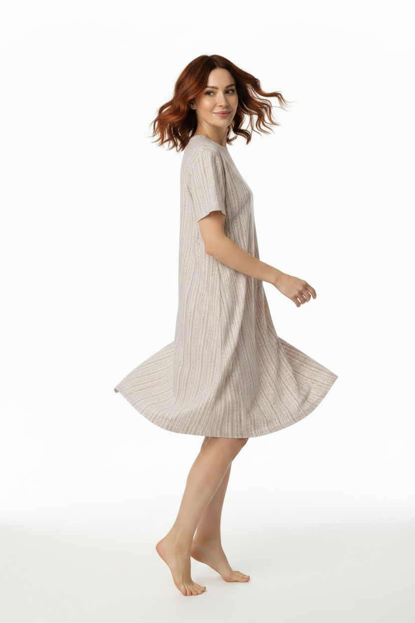 Lilac Micro Cotton t-shirt dress