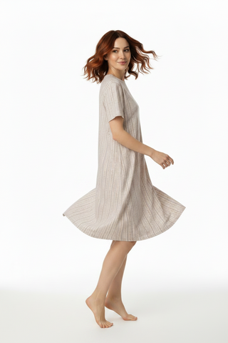 Lilac Micro Cotton t-shirt dress