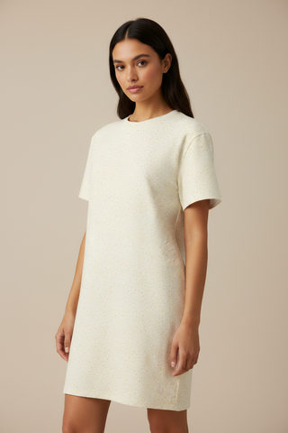 Vanilla Sprinkle Cotton t-shirt dress