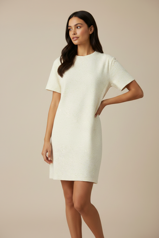 Vanilla Sprinkle Cotton t-shirt dress