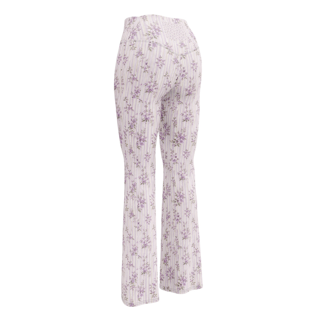 Lilac Bloom Flare leggings