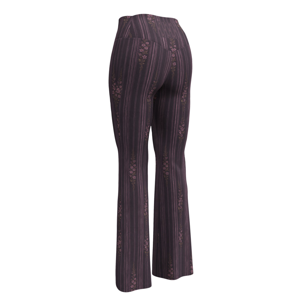 Lilac Midnight Bloom Flare leggings