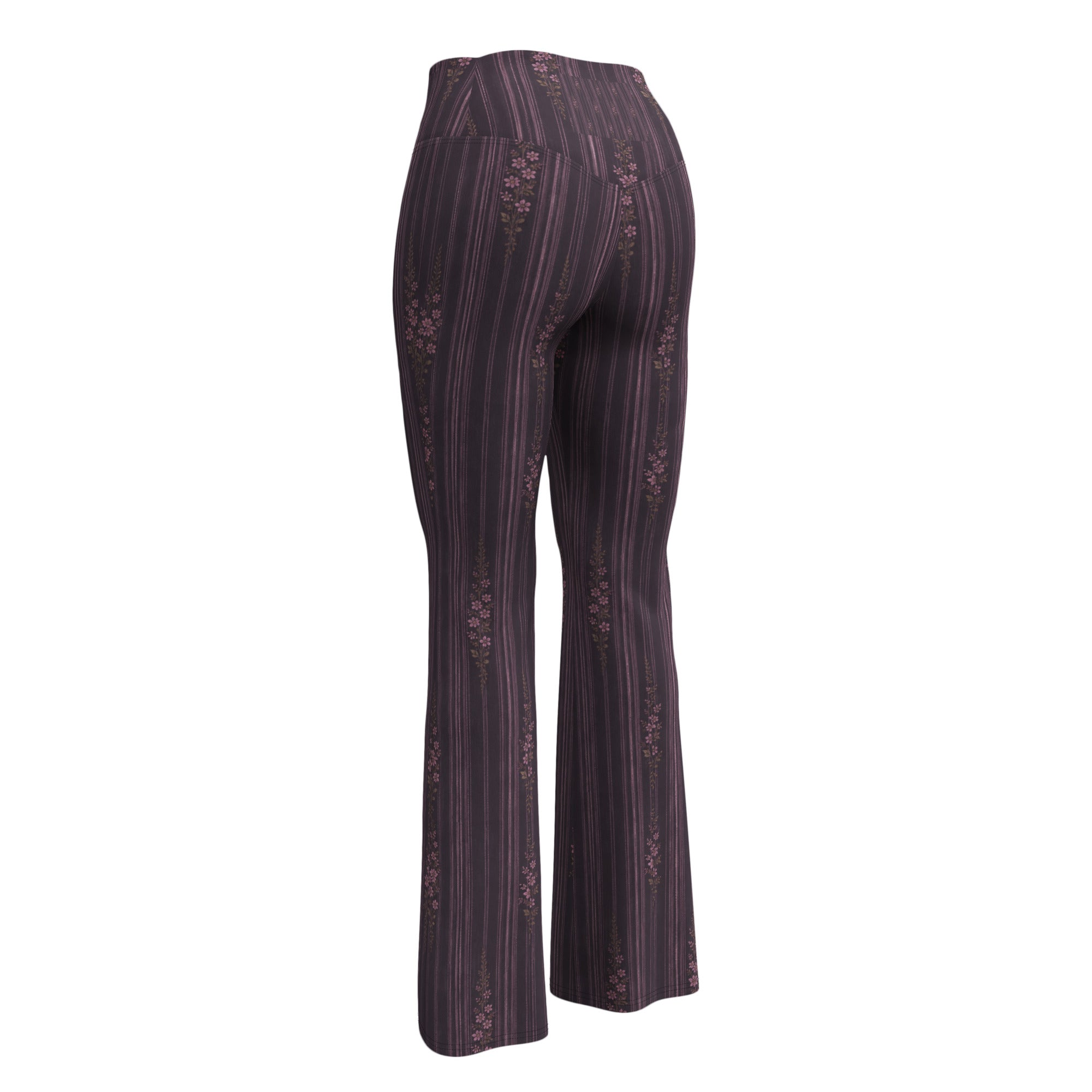 Lilac Midnight Bloom Flare leggings