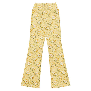 Golden Blossom Flare leggings