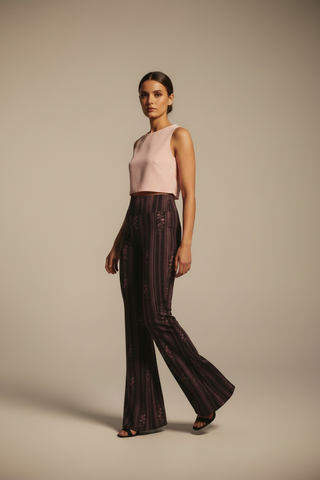 Lilac Midnight Bloom Flare leggings