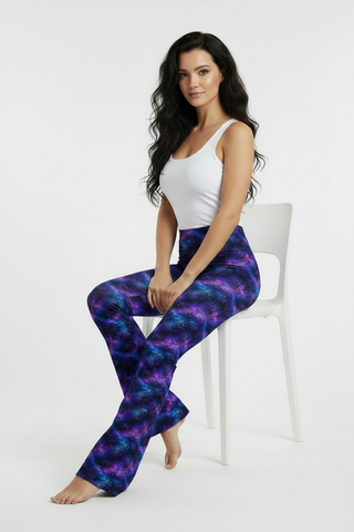 Neon Dusk Flare leggings