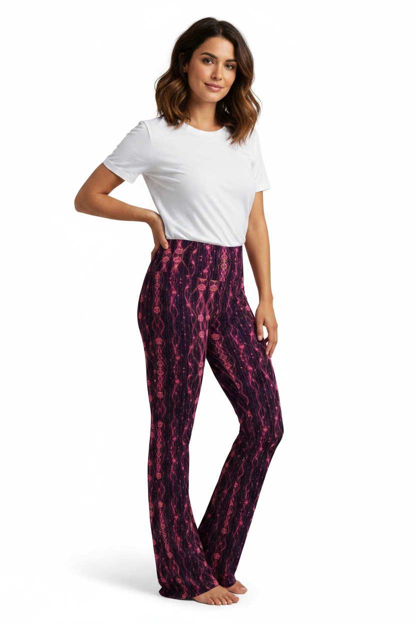 Rose Frequency Flare leggings