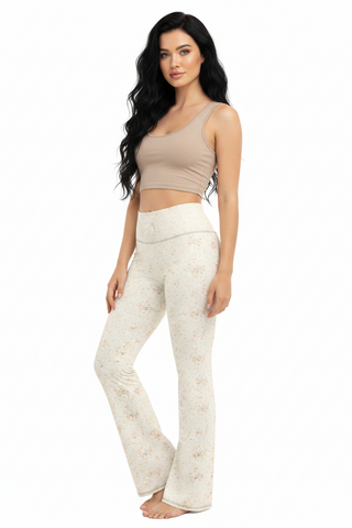 Starburst Cream Flare leggings