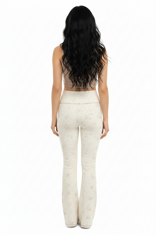 Starburst Cream Flare leggings