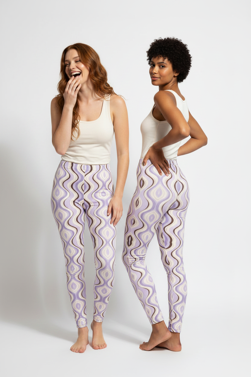 Leggings lavender and Mocha