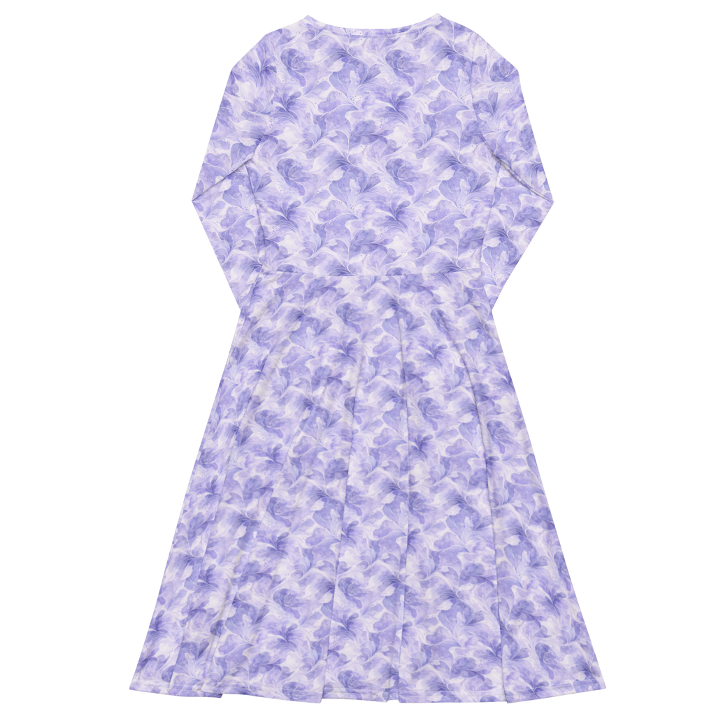 Lavender 🪻 Bloom long sleeve midi dress