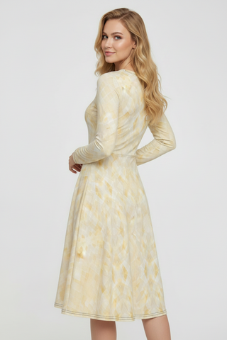 Vanilla Prism Long sleeve midi dress