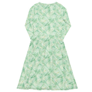 Mint long sleeve midi dress
