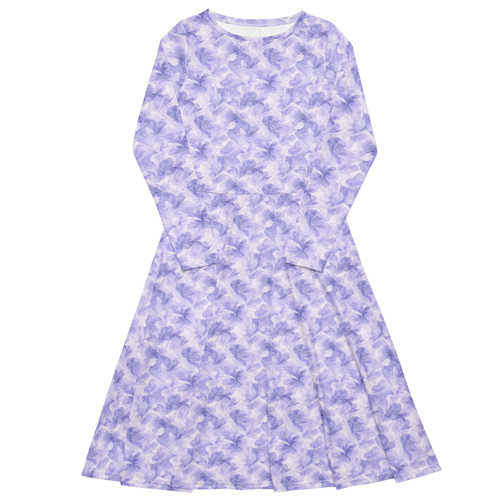 Lavender 🪻 Bloom long sleeve midi dress 3XL