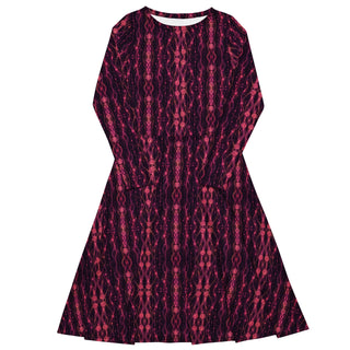 Rose Frequency long sleeve midi dress 3XL