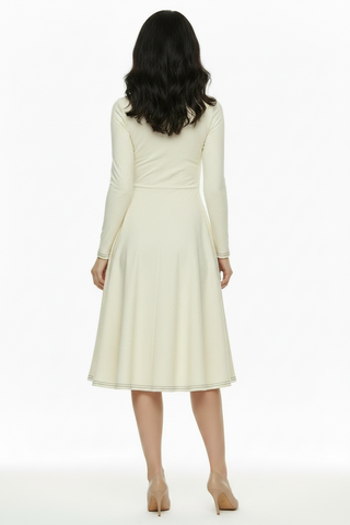 Vanilla Sprinkle long sleeve midi dress
