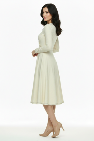 Vanilla Sprinkle long sleeve midi dress