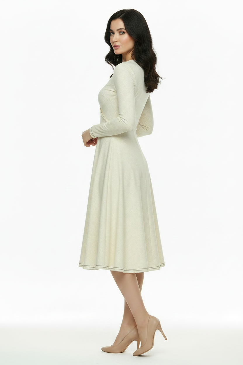 Vanilla Sprinkle long sleeve midi dress