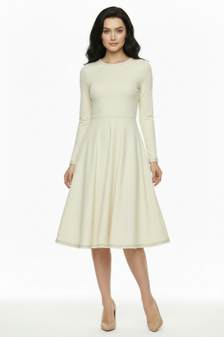 Vanilla Sprinkle long sleeve midi dress