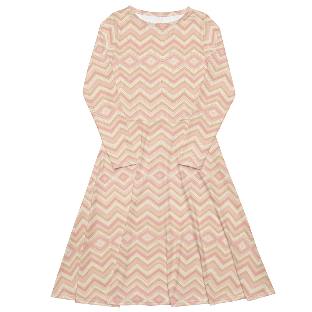 Blush and Biscuit long sleeve midi dress 3XL