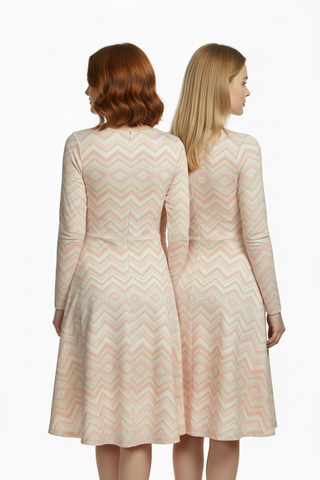Blush and Biscuit long sleeve midi dress