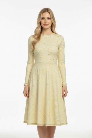 Butter Bloom long sleeve midi dress