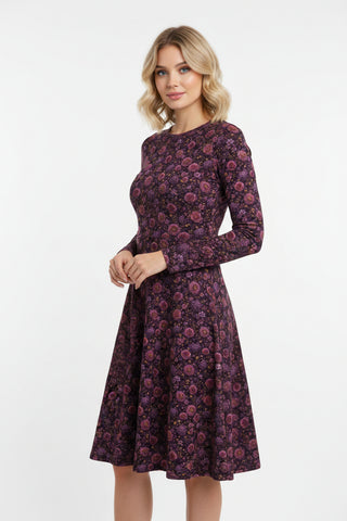 Bloomveil Golden long sleeve midi dress 3XL