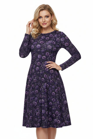 Bloomveil Moonlit long sleeve midi dress 3XL