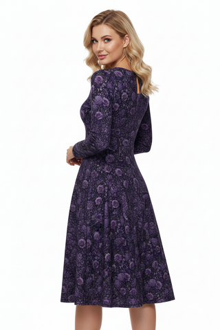 Bloomveil Moonlit long sleeve midi dress