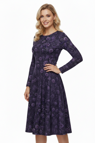 Bloomveil Moonlit long sleeve midi dress