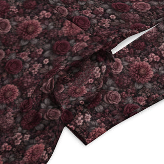 Bloomveil Rosé print long sleeve midi dress