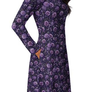 Bloomveil Moonlit long sleeve midi dress