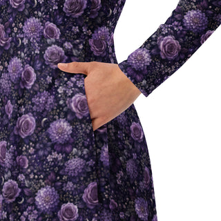 Bloomveil Moonlit long sleeve midi dress
